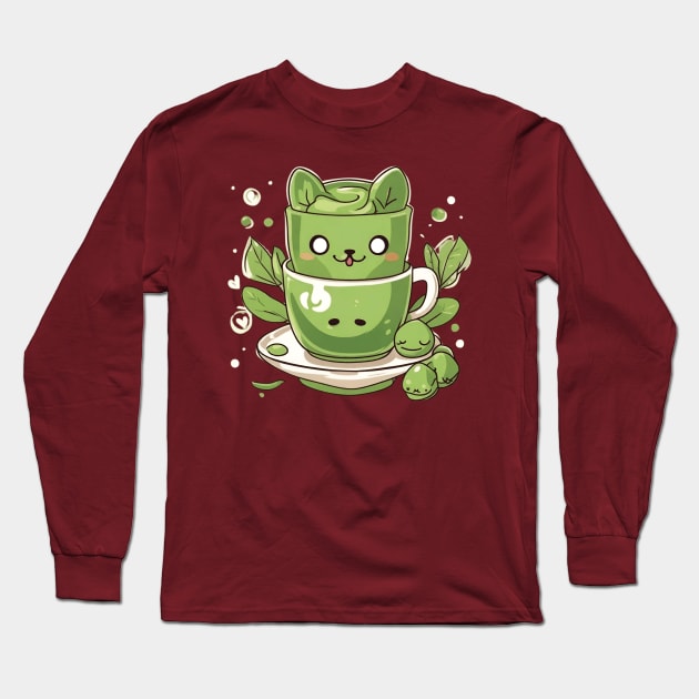 matcha green tea Long Sleeve T-Shirt by dodolanlaku